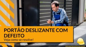 portao deslizante com defeito